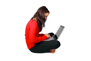 girl on laptop