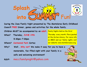 June Family Night | Montelores Early Childhood Council