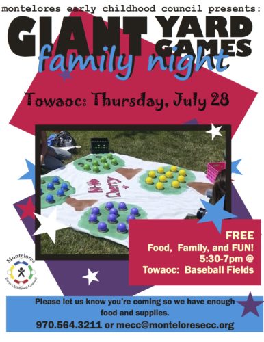 Giant Yard Games Family Night in Towoac