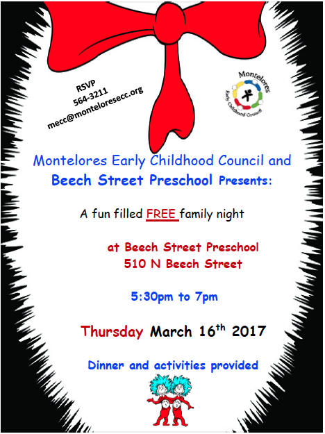 MECC Dr. Seuss Family Night 2017