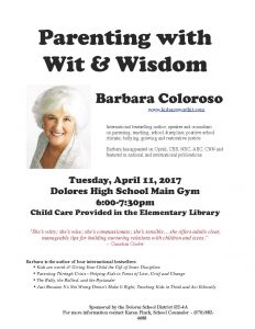 Barbara Coloroso speech at the Dolores High School