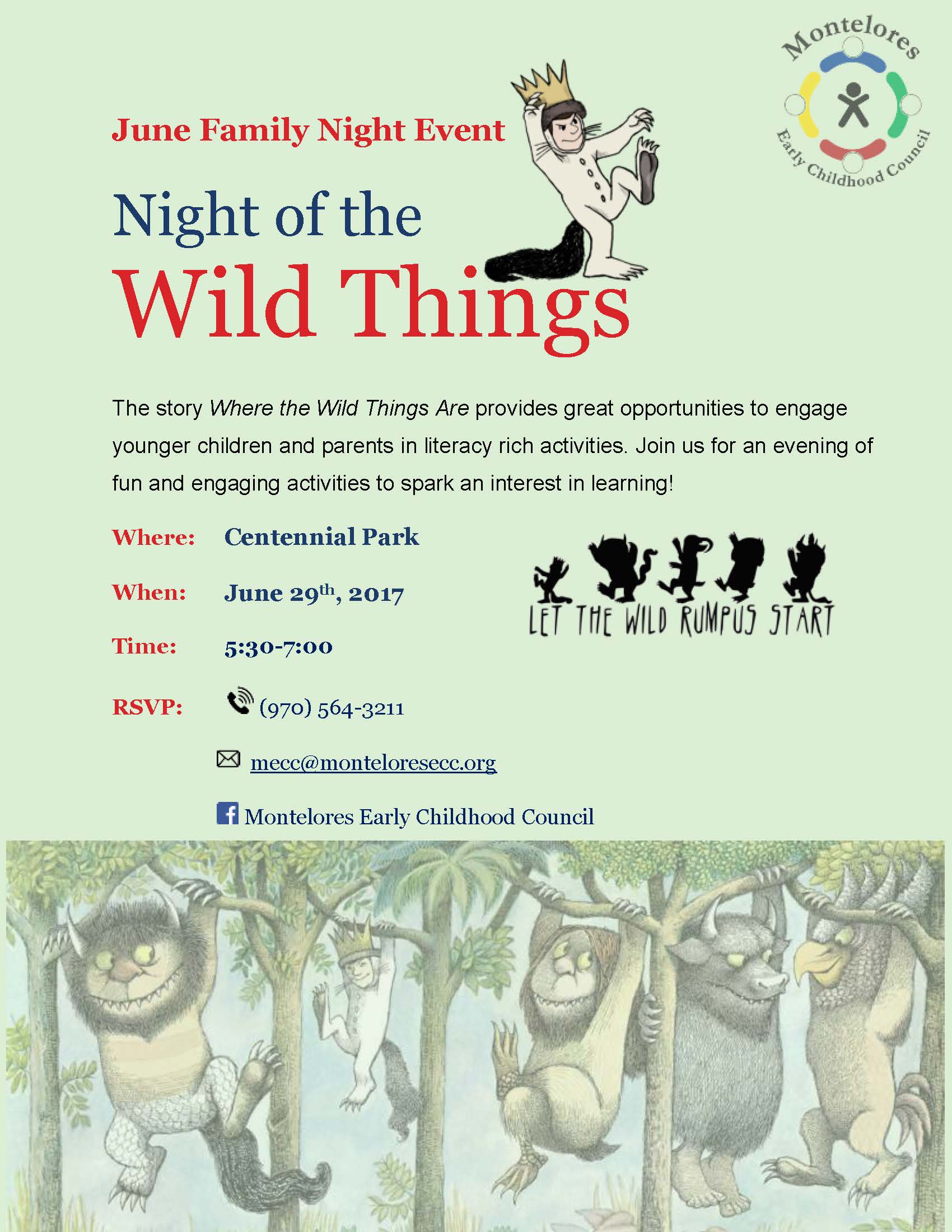 May 2017 MECC Family Night - Night of the Wild Things